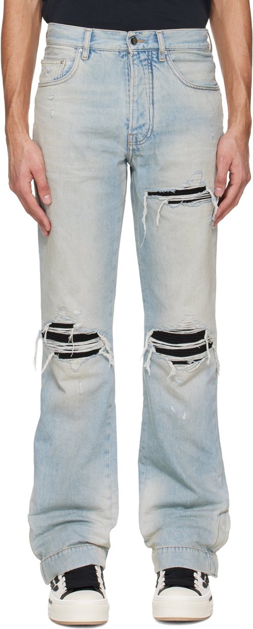 AMIRI Blue MX1 Straight Flare Jeans - Mist Indigo - AMBMJE1026