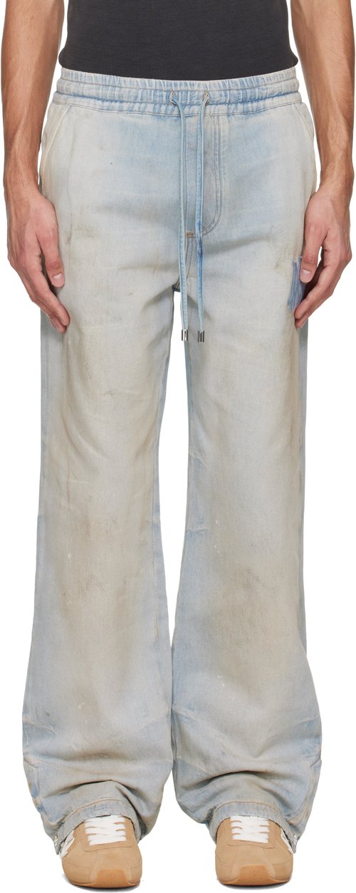 AMIRI Blue Relaxed Baggy Jeans - Perfect Antique Indi - AMBMJE1012