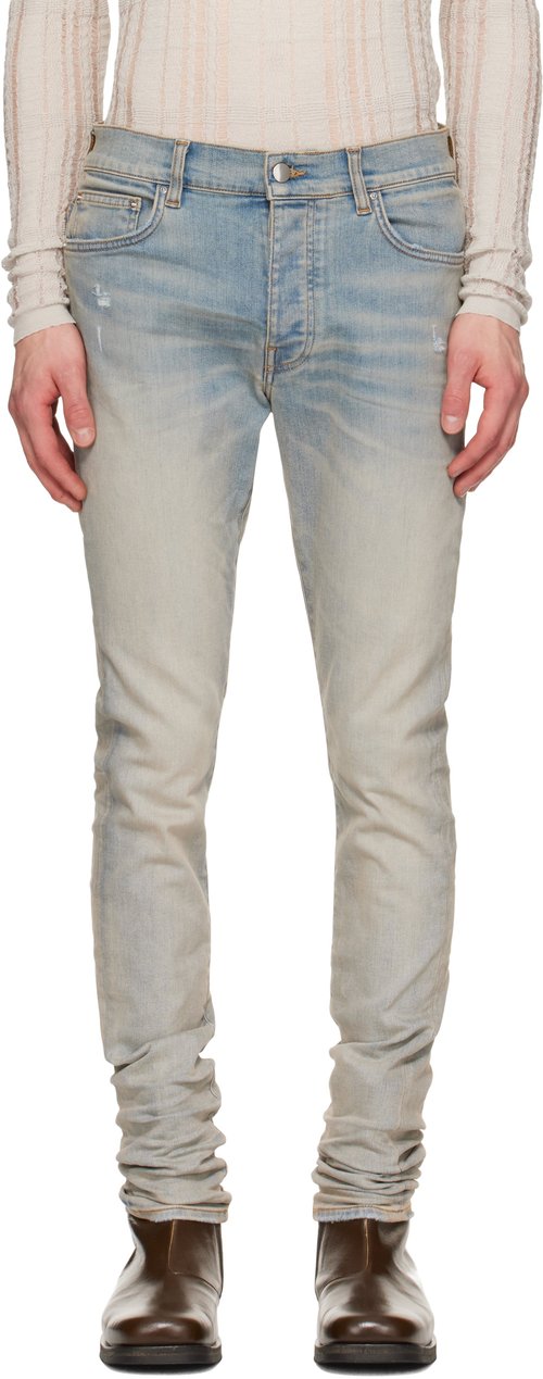 AMIRI Blue Stack Jeans - Antique Indigo - PXMD002