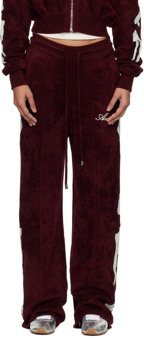 AMIRI Burgundy Bones Track Pants - Aged Port - AWBMPA1008