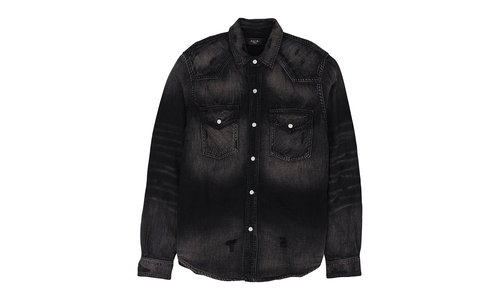 AMIRI Camo Applique Denim Button-Down Shirt - AMRXTPS0276