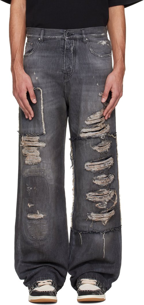 AMIRI Carpenter Repaired Baggy Jean - Crafted Black - AMBMJE1006