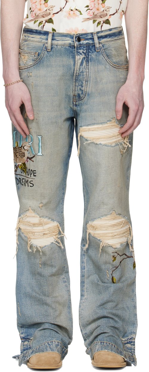 AMIRI Chateau MX1 Straight Flare - Aged Indigo - AMBMJE1065