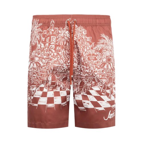 AMIRI Chateau Sketch Swim Trunk - AMB0SW1007