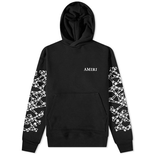 AMIRI Checkered Bones Hoodie - Black - AW22MJG020