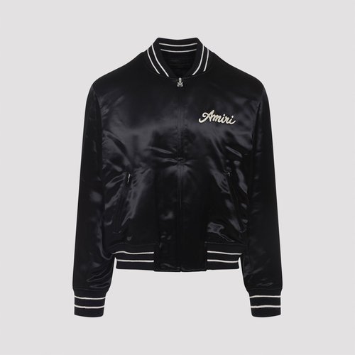 AMIRI Club AMIRI Satin Bomber Jacket - Black - AMOUBB1056