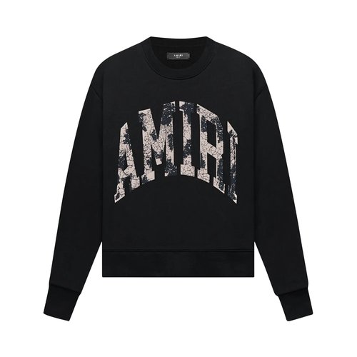 AMIRI Collegiate Logo Crew - Black - PF22MJC027