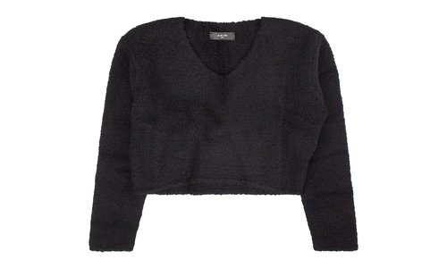 AMIRI Cropped Boucle Sweater - WKF001 001