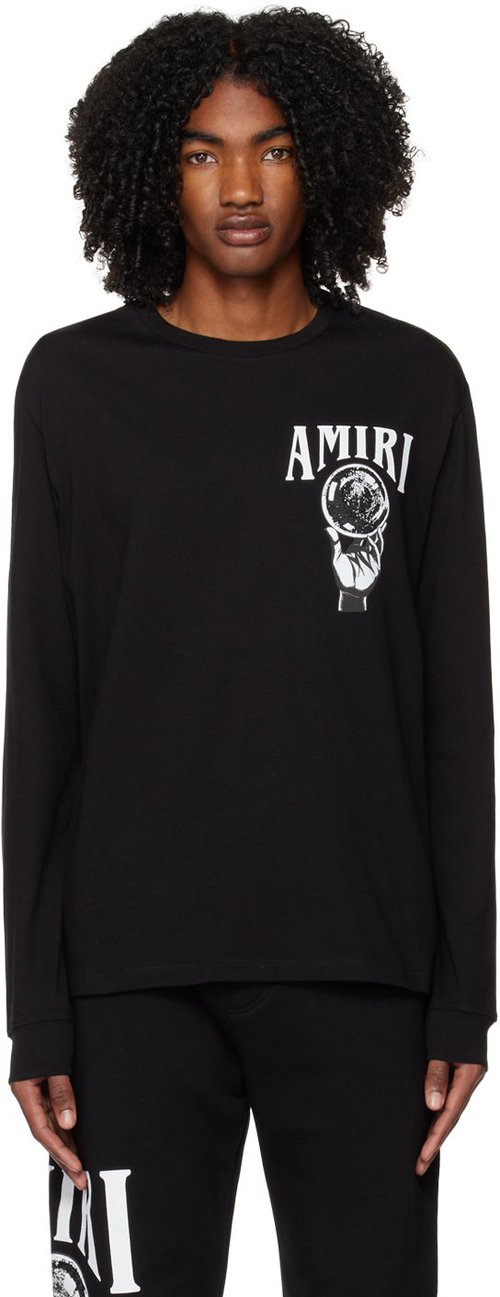 AMIRI Crystal Ball Long-Sleeve Tee - Black - PS23MJG006