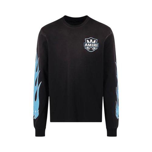 AMIRI Eagle Flames Long-Sleeve Tee - Black - AMTOJR1038