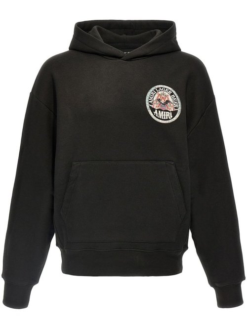 AMIRI Eagle Oversized Hoodie - Black - AMJYHD1084