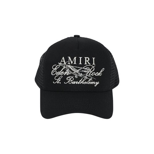 AMIRI Eden Rock Trucker Hat - Black - PF23MAH092