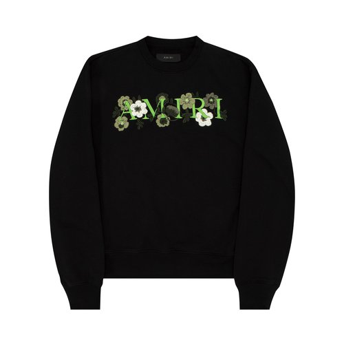 AMIRI Flower Crew - Black - PF22MJL018