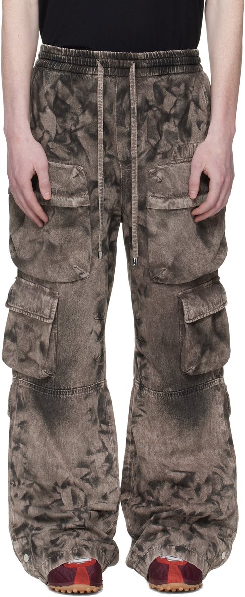 AMIRI Gray Washed Cargo Jeans - Smokey Topaz - AMBMJE1108