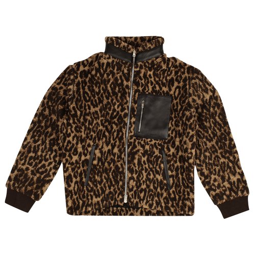 AMIRI Leopard Print Fleece Jacket - MKF013 242