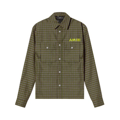 AMIRI Logo Overshirt - Sage - PF22MOS007