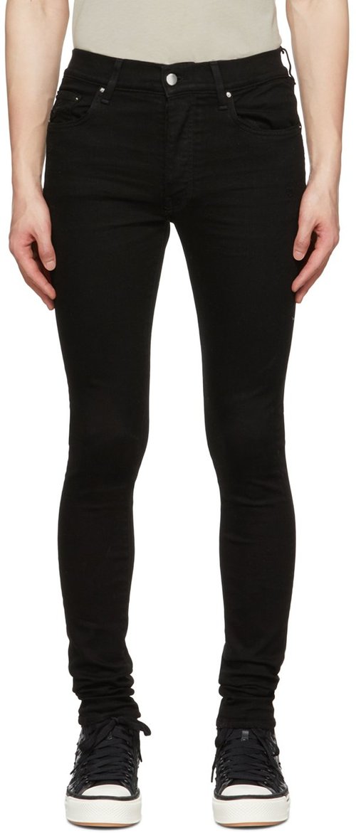 AMIRI Logo-plaque Skinny Jeans - Black-12 Oz Italian - PXMD002001