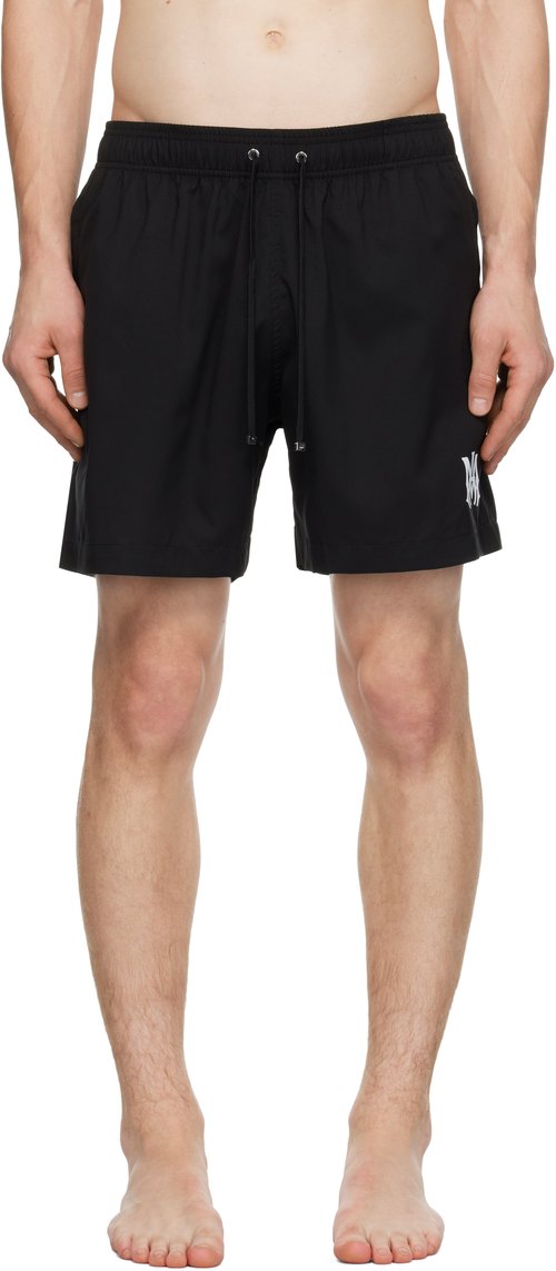 AMIRI MA Core Logo Swim Shorts - Black - AMSWTK1034