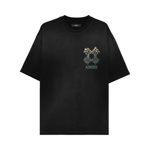 AMIRI MA Quad Flames Tee - Black - AMTOJR1112