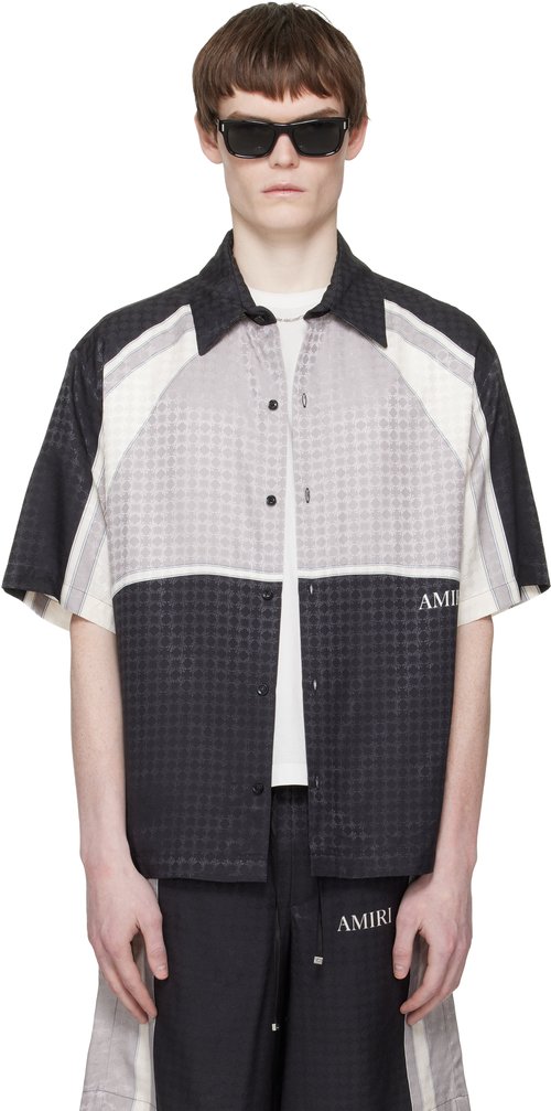 AMIRI MA Quad Panel Oversized Camp Shirt - Black - AMTOSH1033