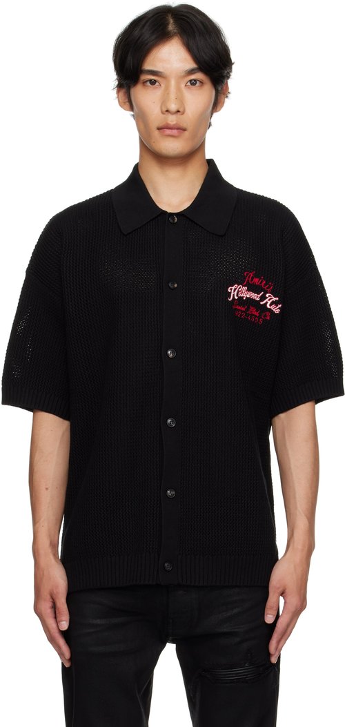 AMIRI Hollywood Auto Mesh Shirt - Black - AMKNIR1028