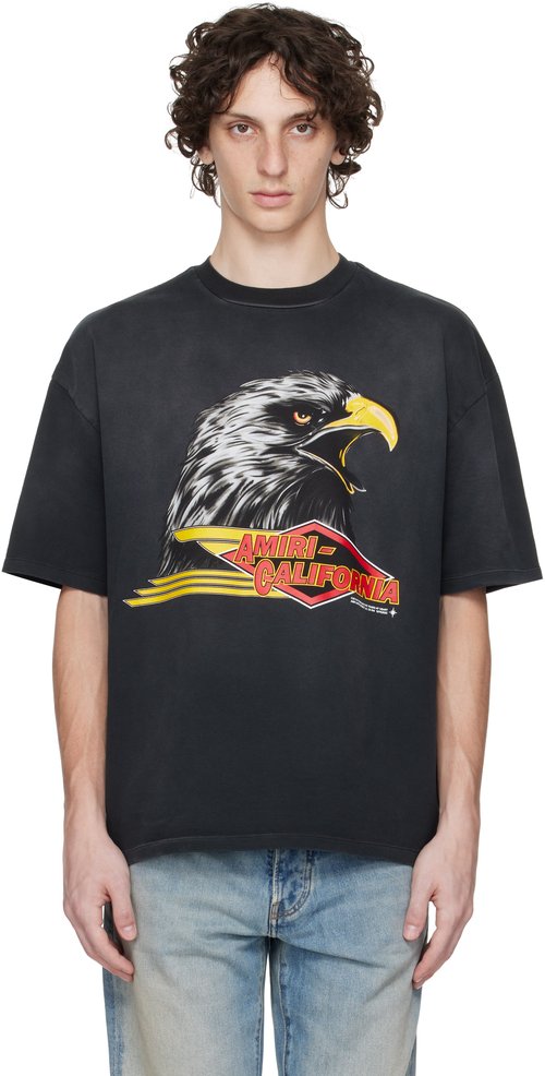 AMIRI Eagle Oversized Tee | Size L - Black - AMJYTE1209