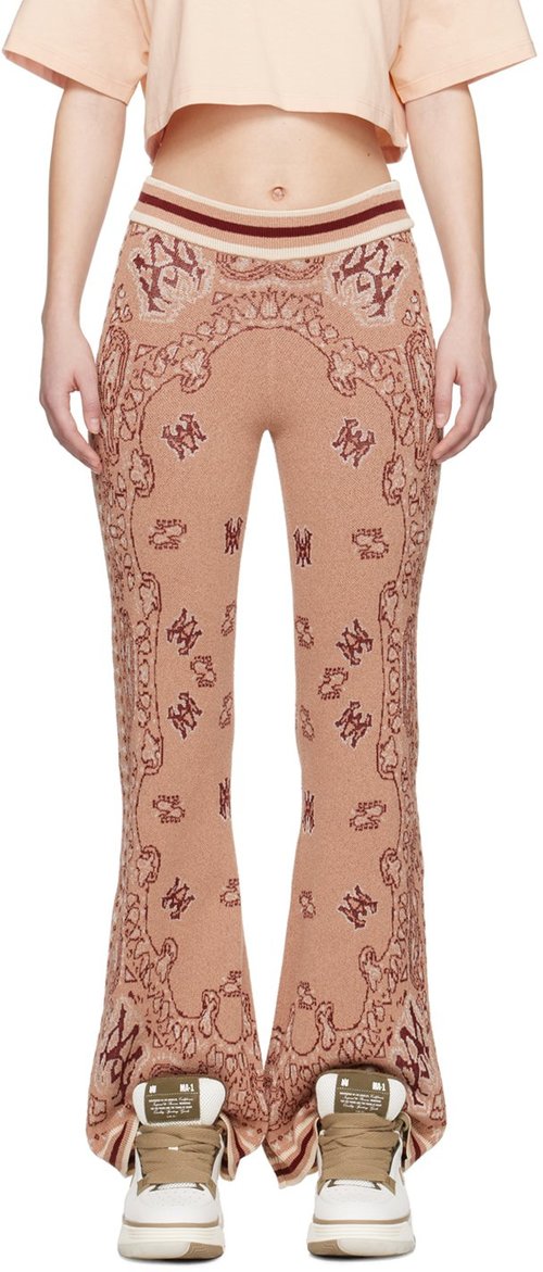 AMIRI Pink Bandana Lounge Pants - Cork - AWKNSP1002