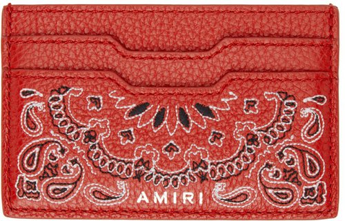 AMIRI Red Bandana Card Holder - RED - MAW002-610