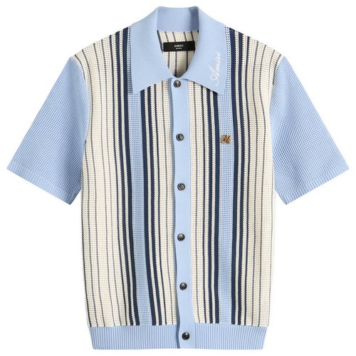 AMIRI Script Stripe Shirt - Ashley Blue - AMKNIR1026