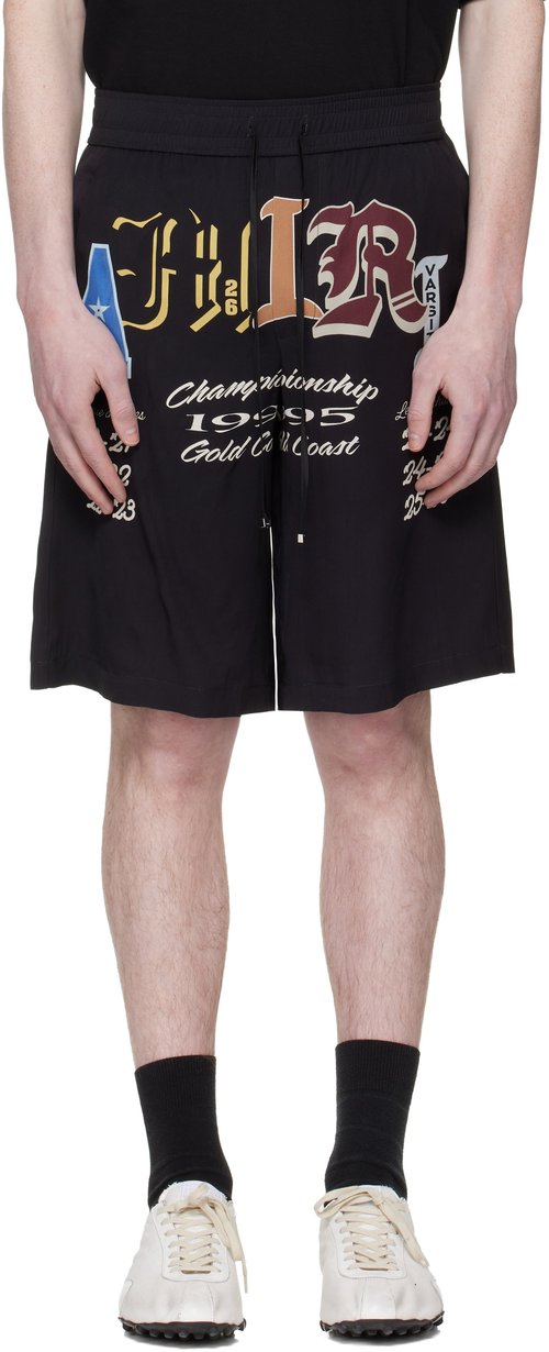 AMIRI Varsity Patch Short - Black - AMBMSO1028