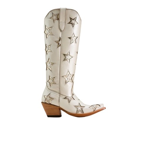 Ariat Casanova Star Snip Toe Pull On Cowboy Boots - White - 10.74350