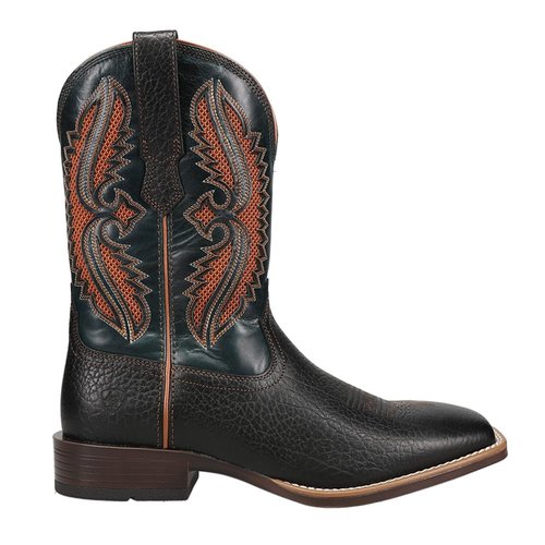 Ariat Rowder Venttek 360 Embroidered Tool-Inlayed Square Toe Pull On Cowboy Boots - Black - 10.50904