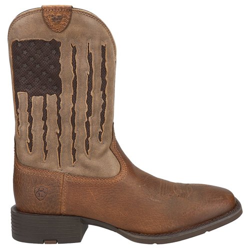 Ariat Sport My Country Venttek Patriotic Tool Inlay Square Toe Pull On Cowboy Boots - Brown - 10.44564