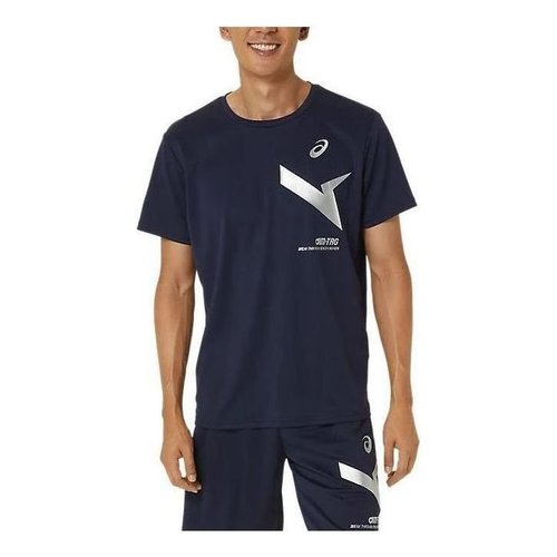 ASICS A-I-M Dry Short Sleeve T-Shirt - Navy - 2031E555.400
