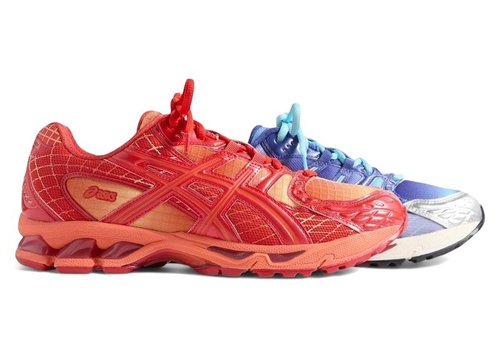 ASICS GelNimbus 10.1 Kith Marvel vs. Capcom Iron Man vs. Mega Man Opened Box Comic Not Included - Italian Straw/Molten Lava/Mazarine Blue