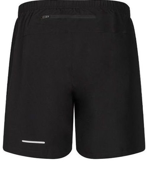 ASICS Logo with Back Zip Pocket Shorts - Black/Silver - 2011D048.001