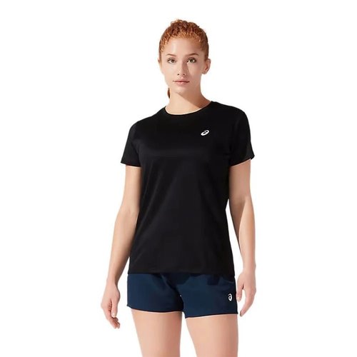 ASICS Silver Short Sleeve Top - Black - 2012C360.001