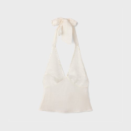 Asta Resort CELINE Hand Beaded Camisole - Salt - 25CHBCS