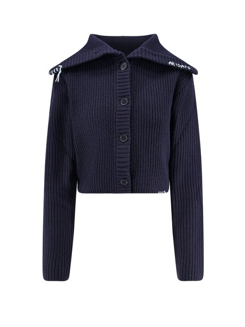 Axel Arigato Celin Ribbed Wool Blend Cardigan - A3359001NAVY