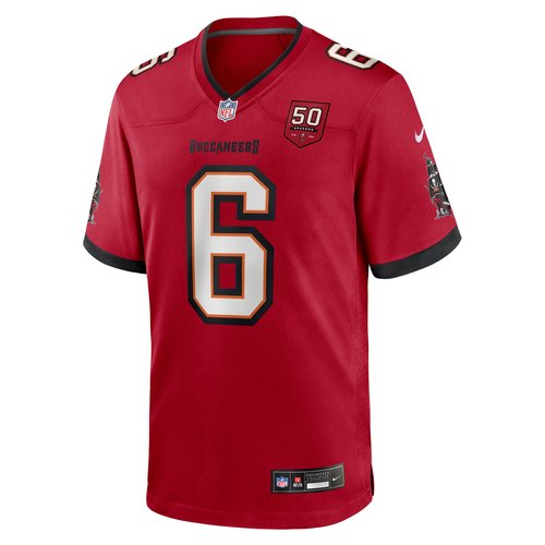 Baker Mayfield Tampa Bay Buccaneers 50th Anniversary Nike NFL Game Jersey - Red - 67NMTBGH8BF-AW6