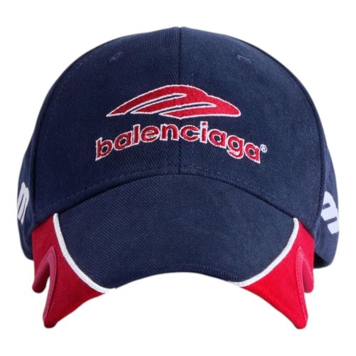 Balenciaga 3b Football Cap Baseball Cap - Dark Navy/Red - 857722410B24104