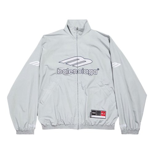 Balenciaga Tracksuit Zipper Jacket - New Grey - 857734TPQ381800