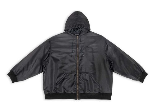 Balenciaga 3B Sports Icon Padded ZipUp Hoodie - Black - 698867TMO131000