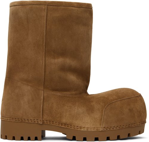 Balenciaga Alaska Low Boots - Brown/White - 802204WBFC12200