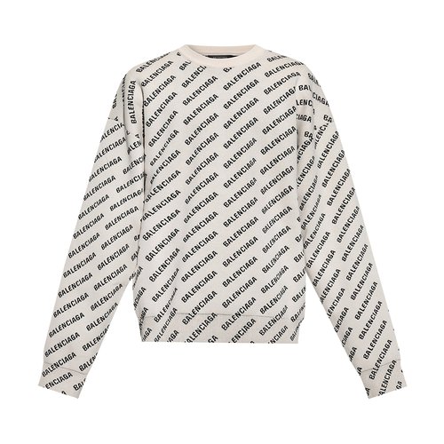 Balenciaga All Over Sweater - White - 736247T32339054