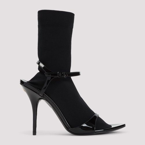 Balenciaga Avenue Sock 110 Heeled Sandals - Black/Black - 810517W12H21010