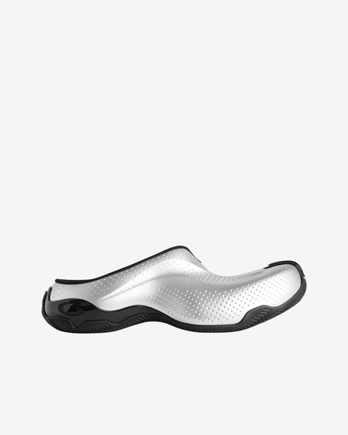 Balenciaga Basketball Mule - Silver/Black - 841877WBSKM1010