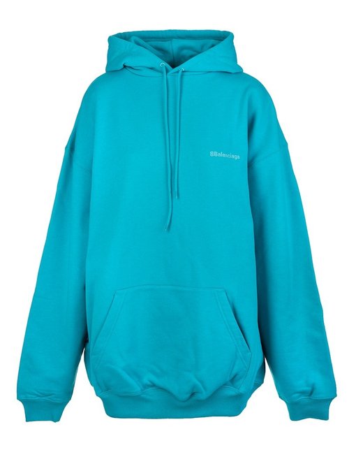 Balenciaga BB Oversize Hoodie - Turquoise - 578135TKVB54664