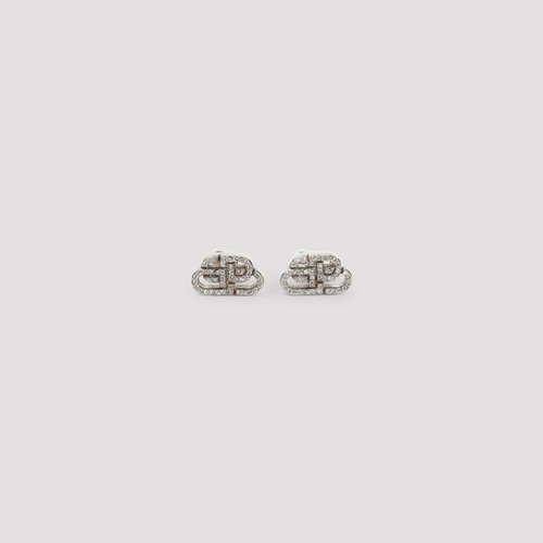 Balenciaga Bb Stud Xs Earrings - 624203.TZ63S7155SILVERCRYSTAL