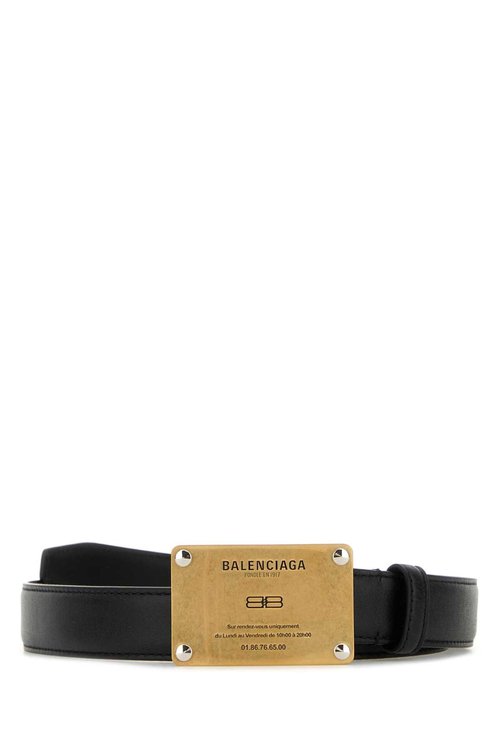 Balenciaga Black Leather Lola Belt - 8328052ABUZ1000